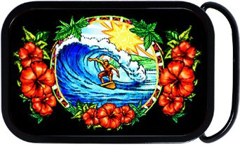 Hawaiian Surf Belt Buckle Surfs Up icon